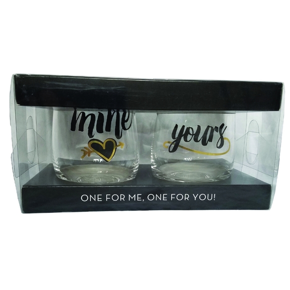 Formation Brands Other - 🆕❤Mine Yours Stemless Wine Glass Set Formation Brands Other - 🆕❤Mine Yours Stemless Wine Glass Set